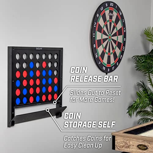 Wall Mounted 4 in a Row - Black Pine Wood