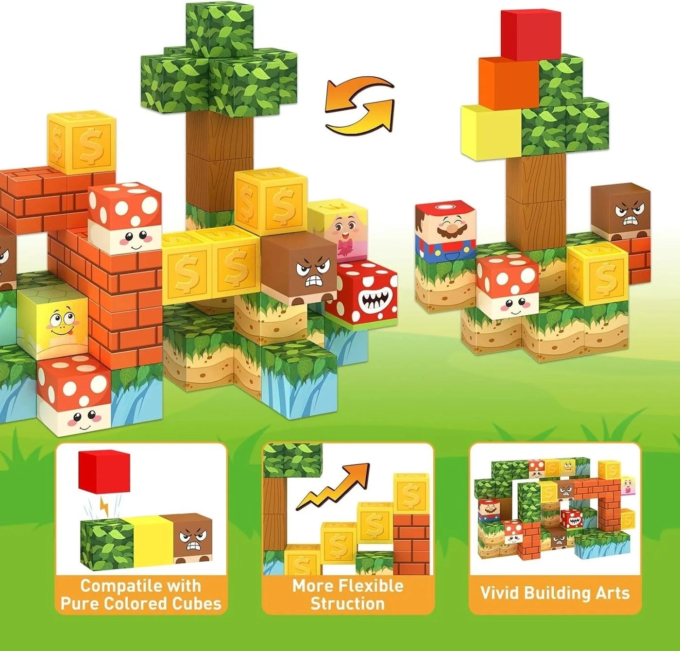 Magnetic Building Block Set - 48 pcs