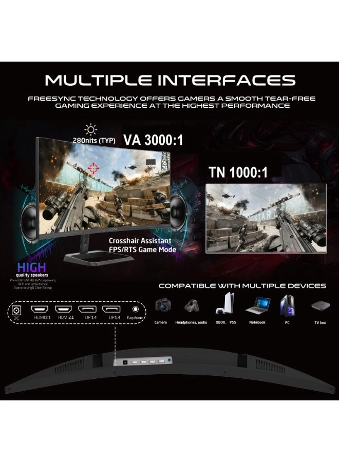 34 Inch Curved WQHD Gaming Monitor - GOC34WQHD100VA 34 in 3440x1440