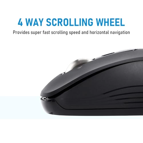 L360 Full-Size 4-Way Scrolling Silent Mouse - Bluetooth