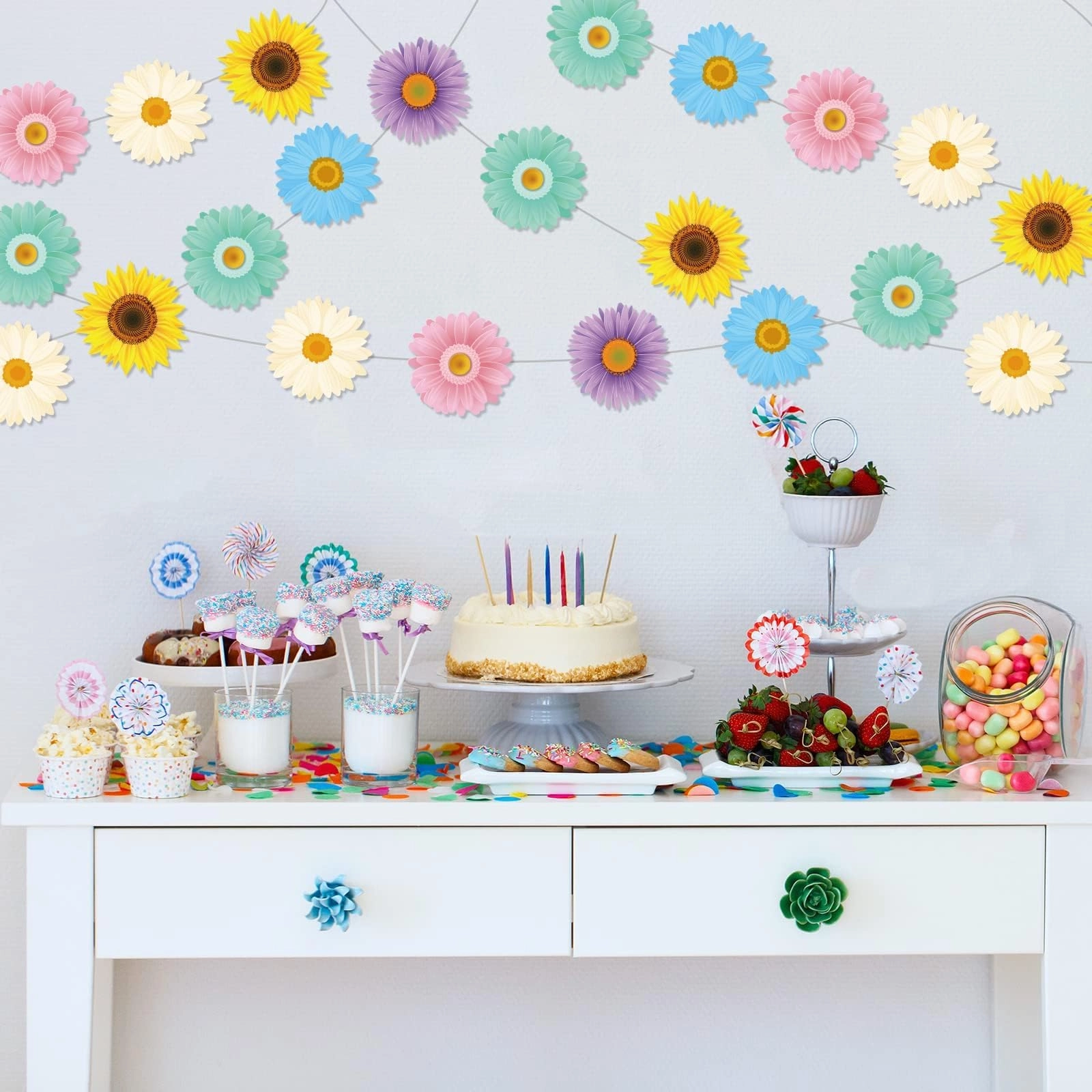 Sunflower Garland Kit - 12 Packs Birthday Party