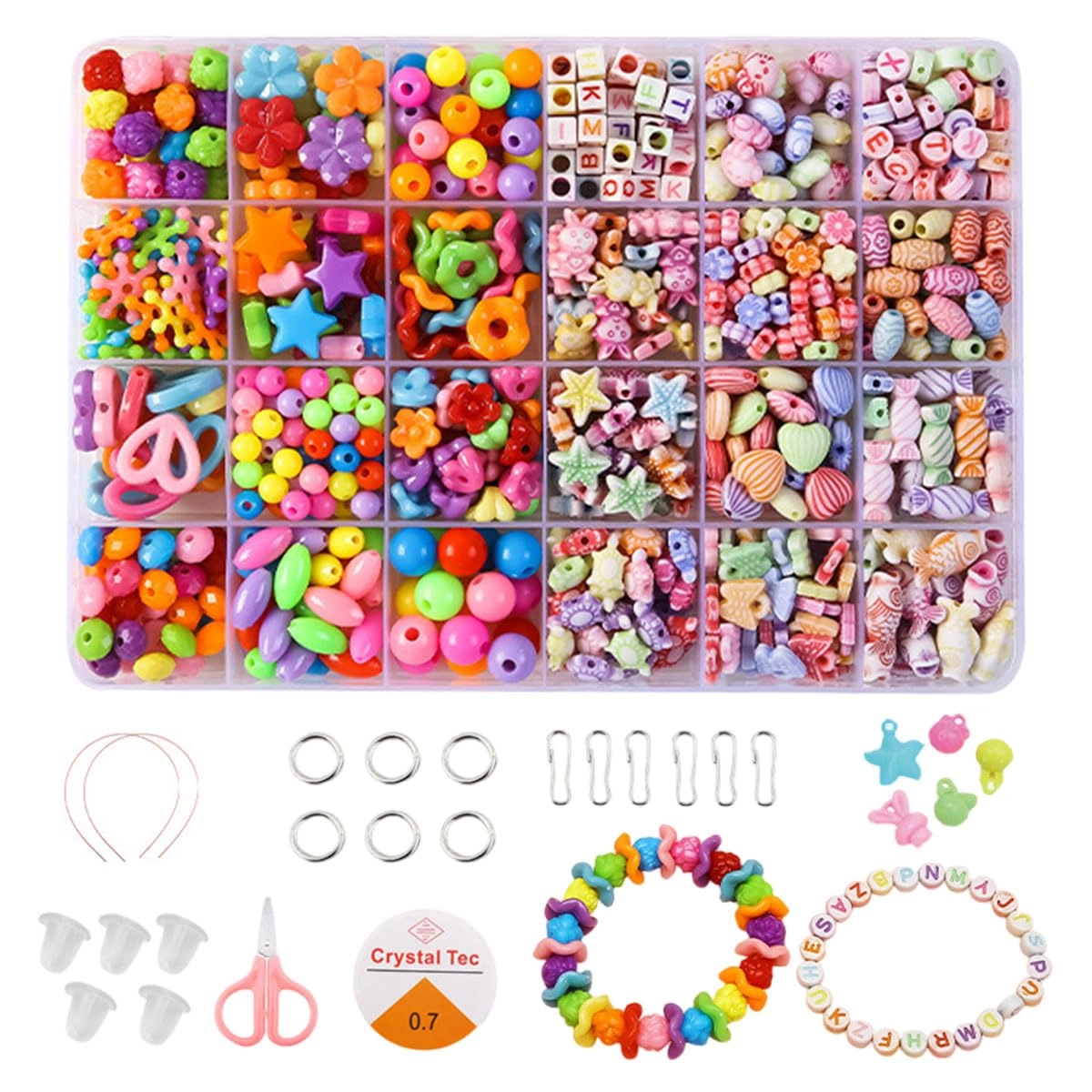 Wenzhou Weita Fashion Accessories Co., Ltd. Bracelet Making Set - DIY Beads Kit 24-Grid Assorted