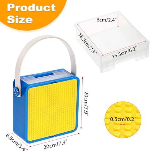 Building Block Bricks Storage Box - Plastic
