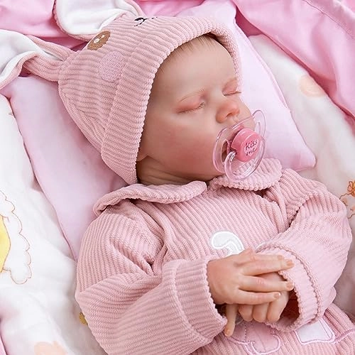 Reborn Baby Doll - 18'' Hand-Painted Vinyl Weighted Body Ages 3+
