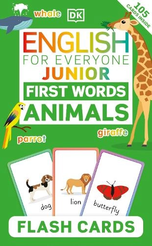 Dorling Kindersley Ltd English For Everyone Junior First Words Animals Flash Cards - 105 pieces
