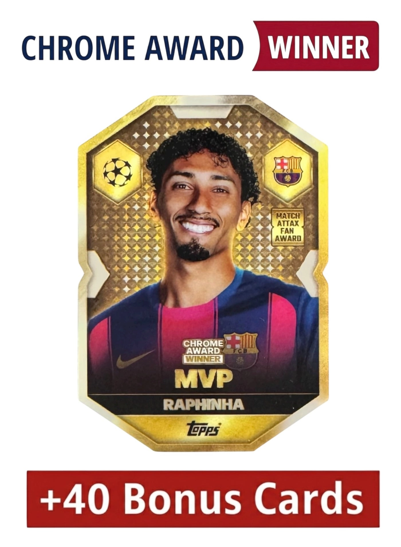 Topps Raphinha Chrome Award + Bonus Cards - 41pcs