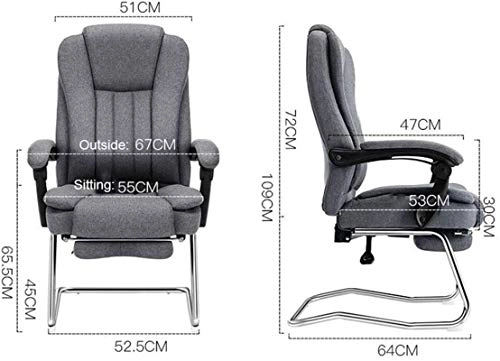 Reclining Chair - Fabric Cotton Black