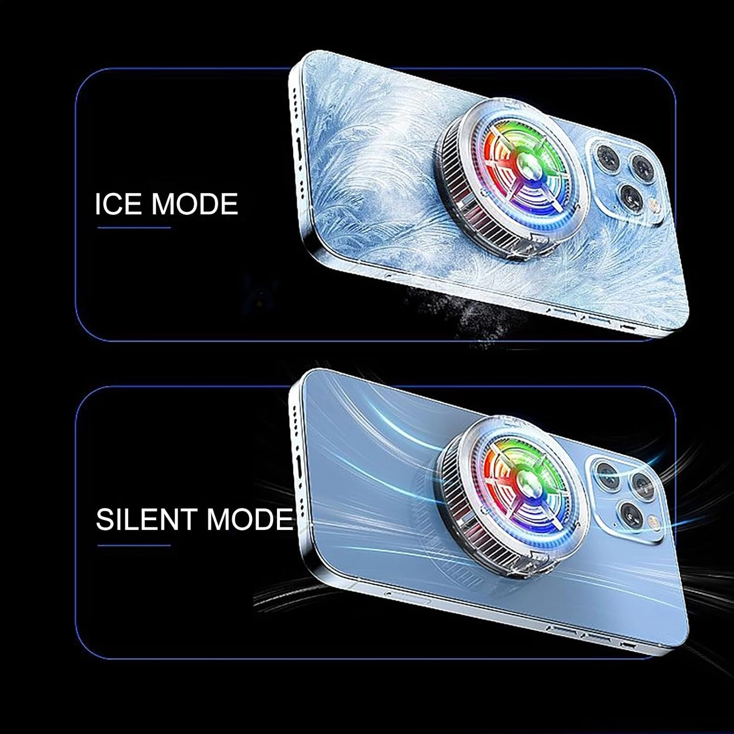 Phone Cooling Fan - Magnetic RGB USB Cooling