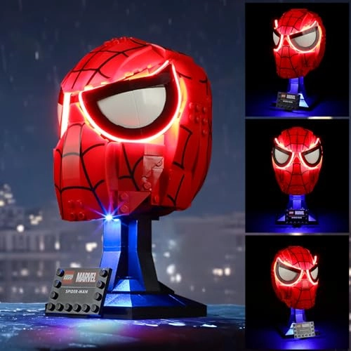 Light for Lego-76285 Spider-Man's Mask - 1 USB light kits battery box