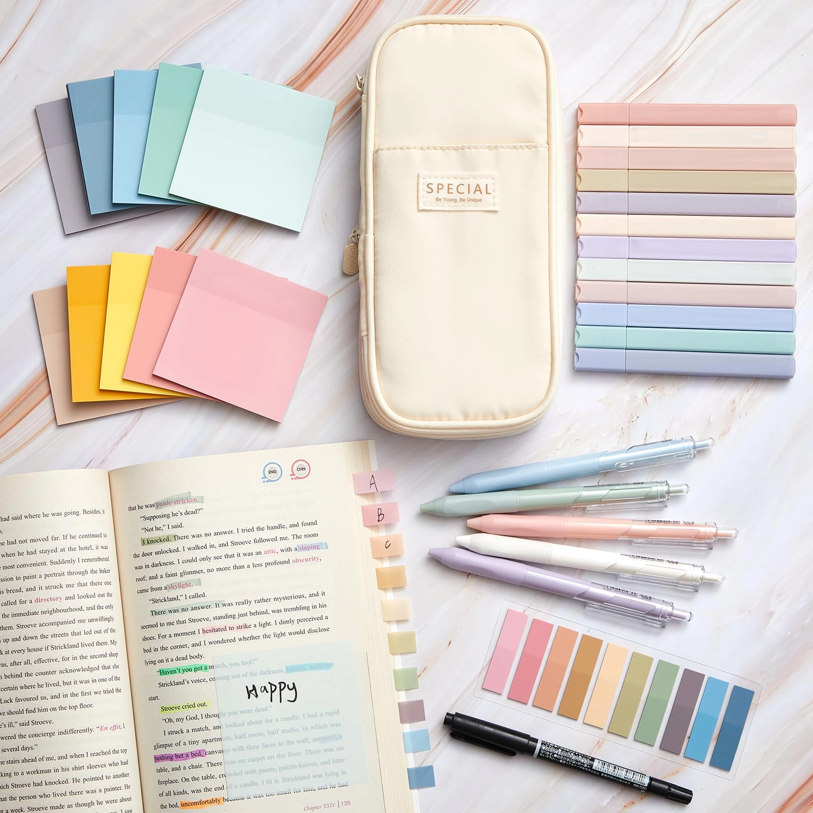 Book Annotation Kit - 39 Pcs