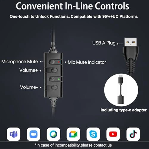 YM600U Wired Headset