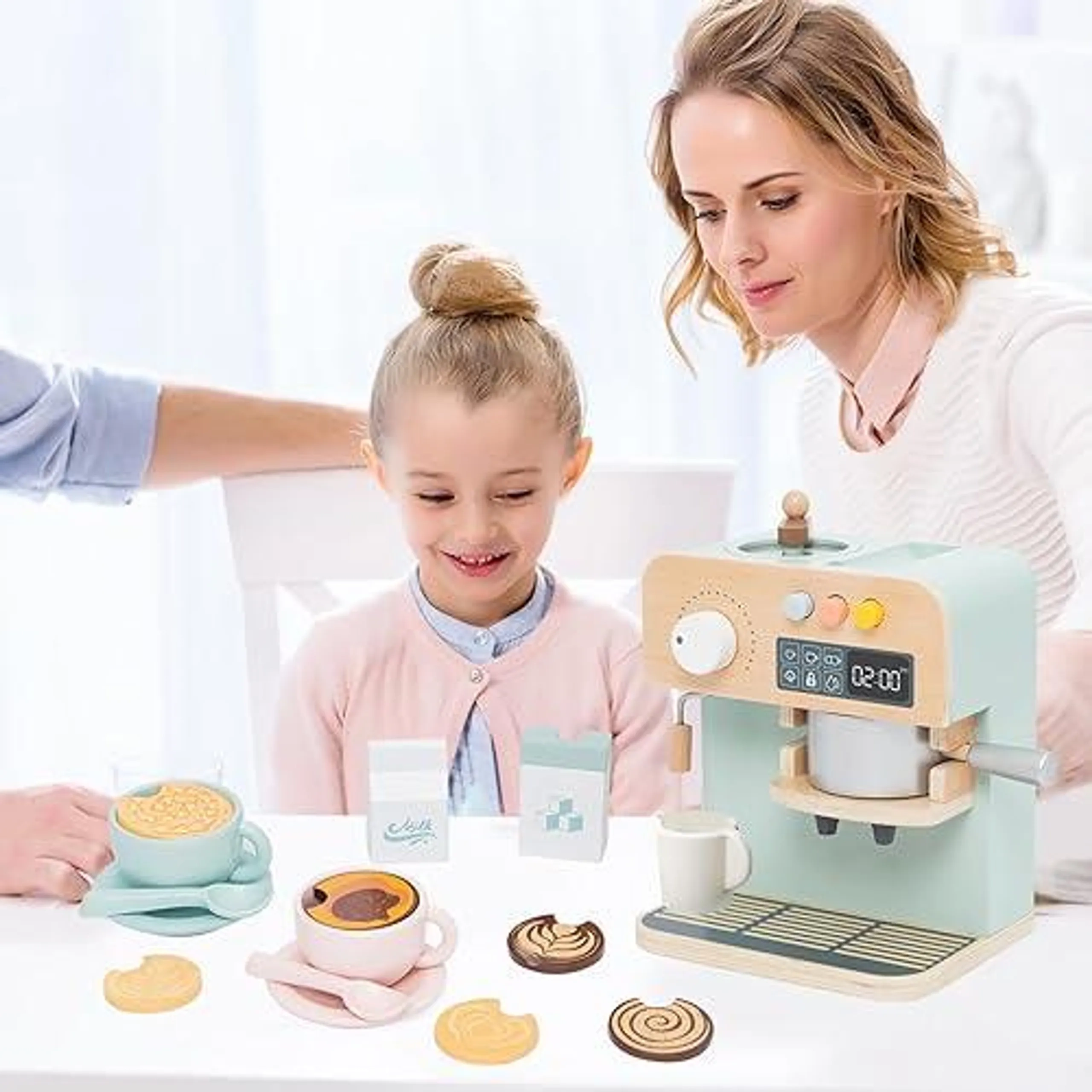 Wooden Children Coffee Maker Pretend Play Set - 23 pcs (FP-2104-59)