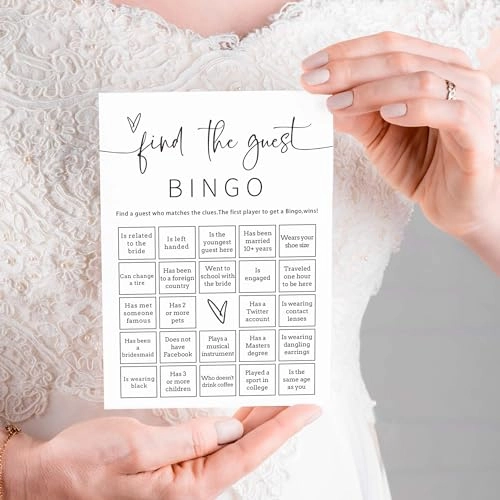 Bridal Shower Bingo - 25 pieces Unisex-Adults