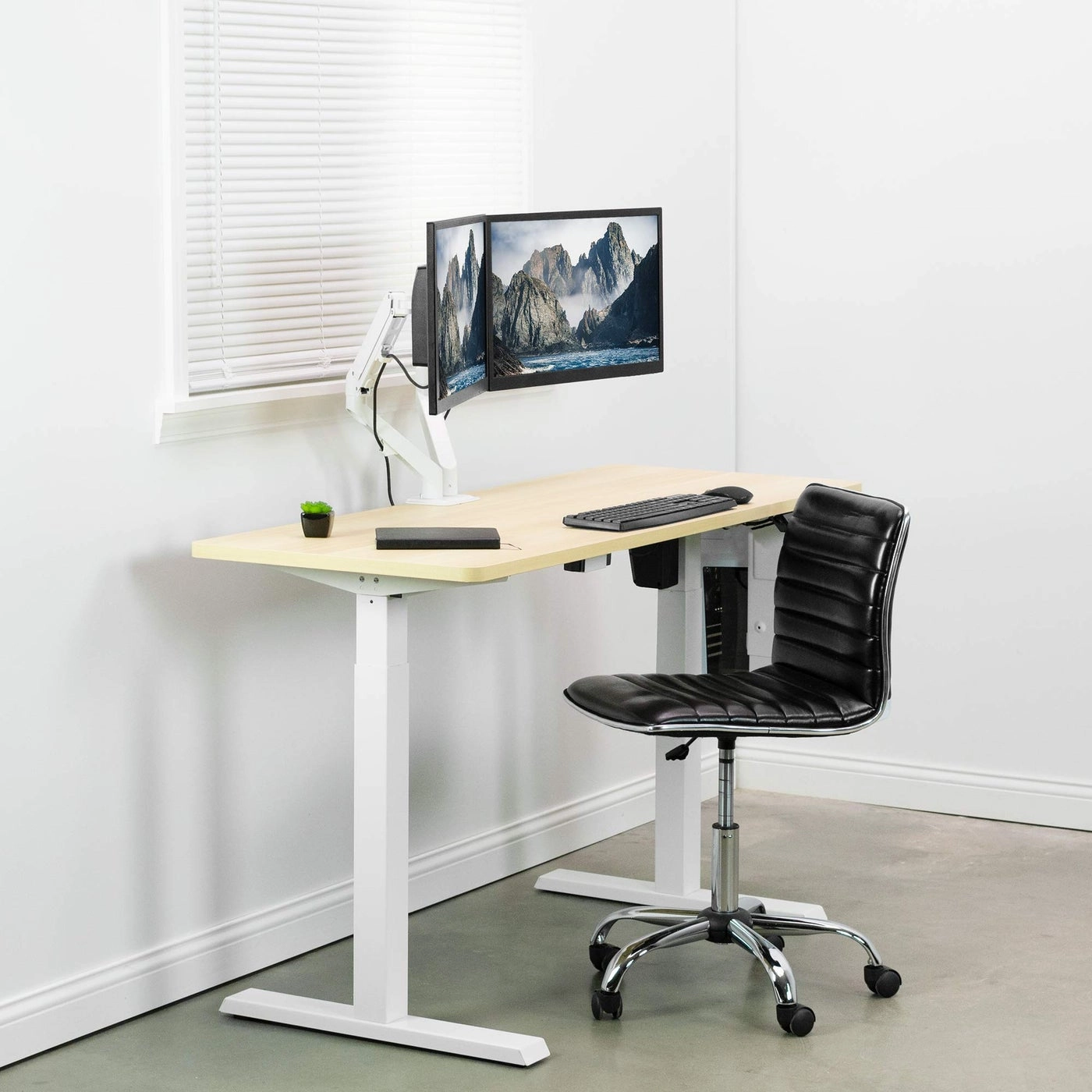 Dual Monitor Desk Mount Stand - two up to 35 inches