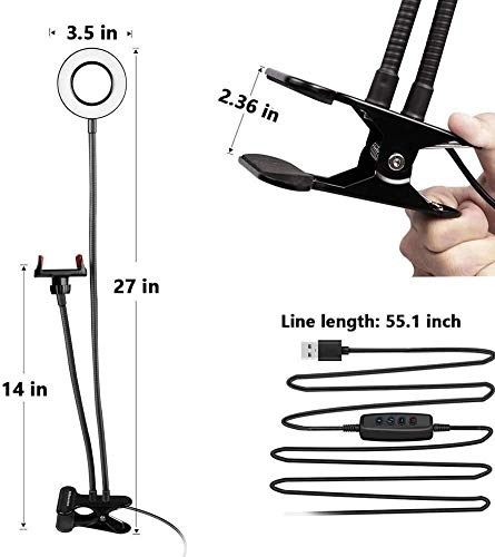 Ring Light LED - 6" Tripod 3 Light Modes