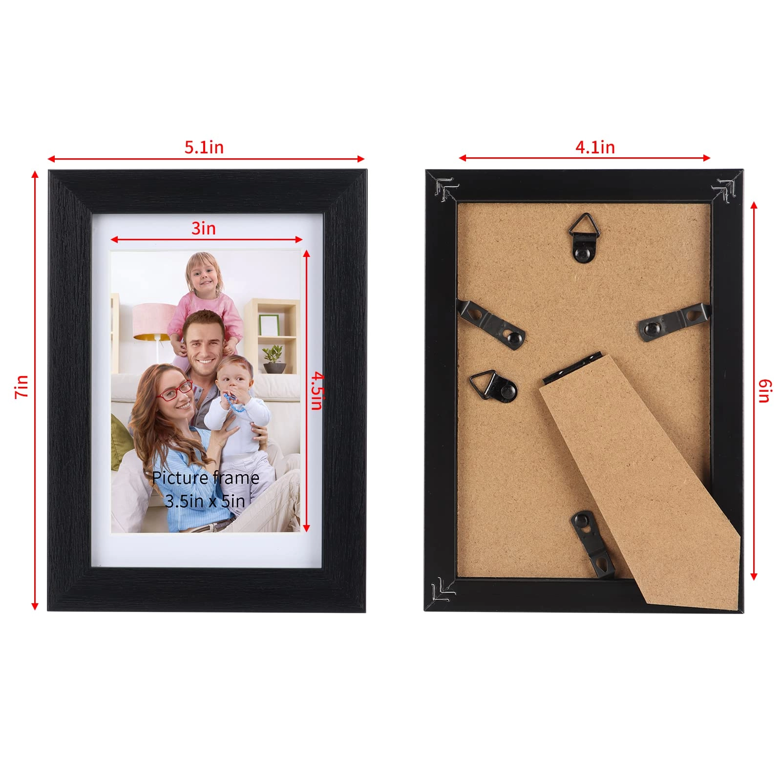 Collage Picture Frame - 3.5x5 Set