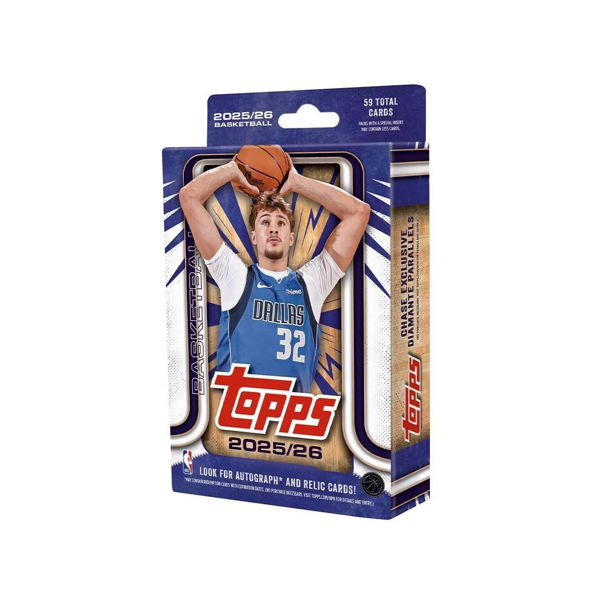 Topps NBA Basketball Trading Card Hanger Box - 59pcs