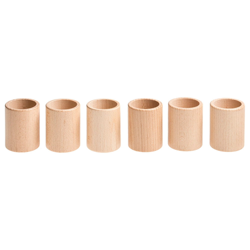 Wooden Cups - Suitable for 6 months and above 6pcs