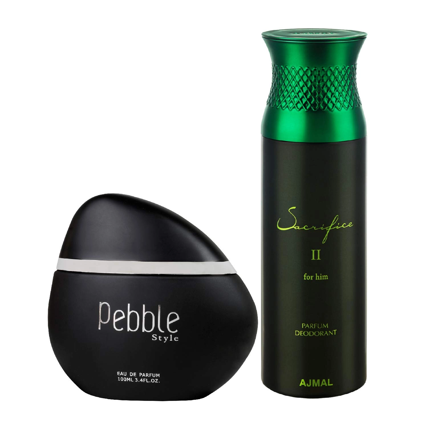 Ajmal Perfume Pebble Style - Eau De Parfum 100ml + Sacrifice II - Deodorant 200ml