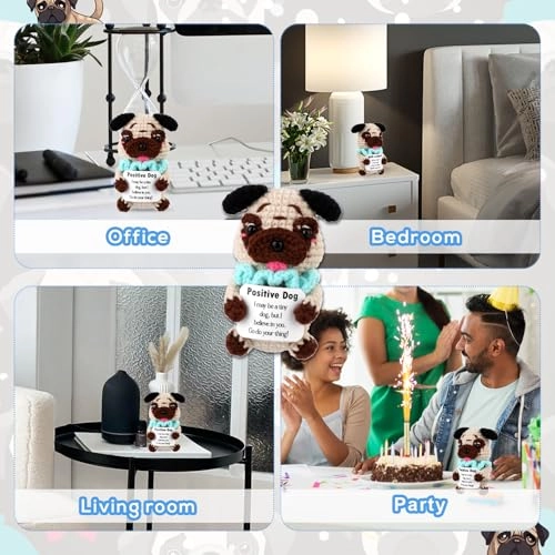 Pug Positive 10 cm Crochet