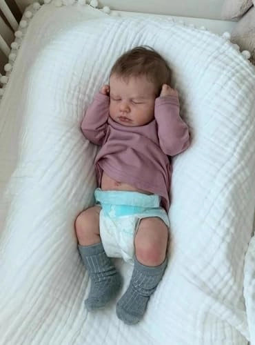 Reborn Baby Doll - 18 Inch Silicone Vinyl Rooted Hair Bundle