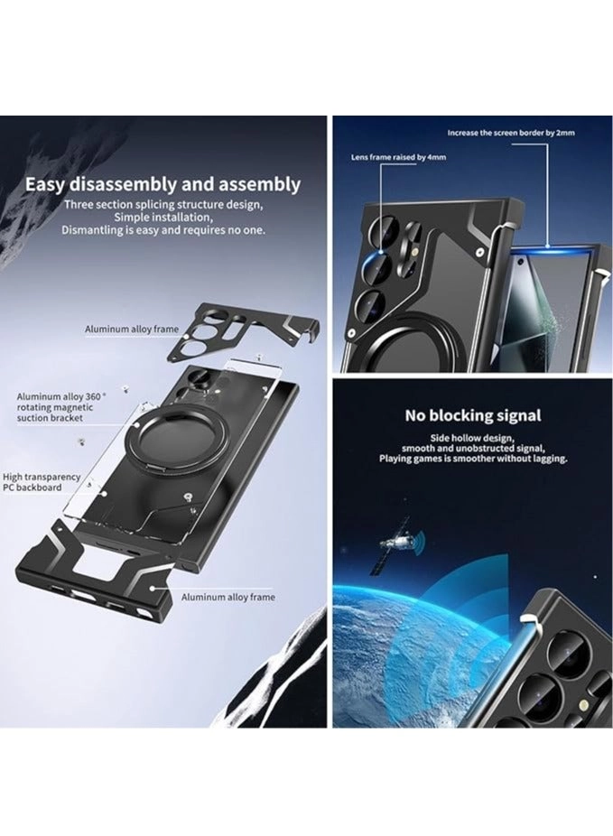 Frameless Metal Case with MagSafe for Samsung Galaxy S24Ultra