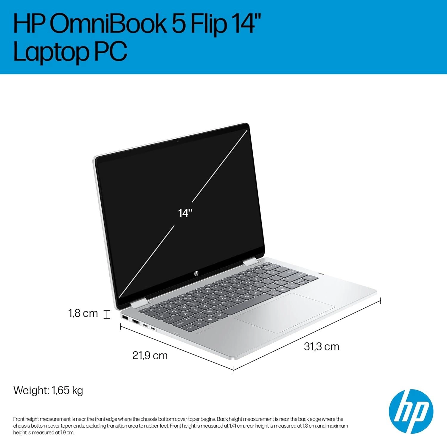 OmniBook 5 Flip B86Q7UA#ABA - 14'' Core 7-150U 16GB DDR5 512GB SSD