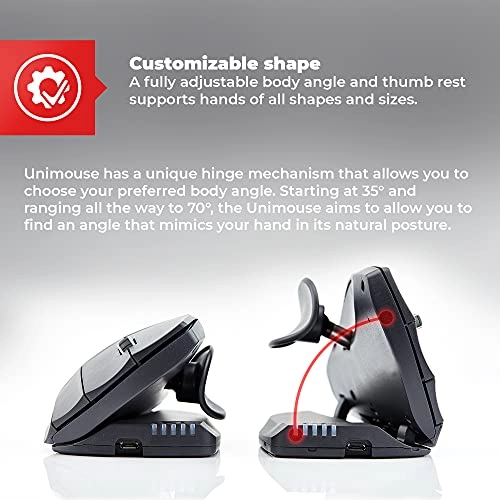 Unimouse Ergonomic Vertical Mouse - Bluetooth