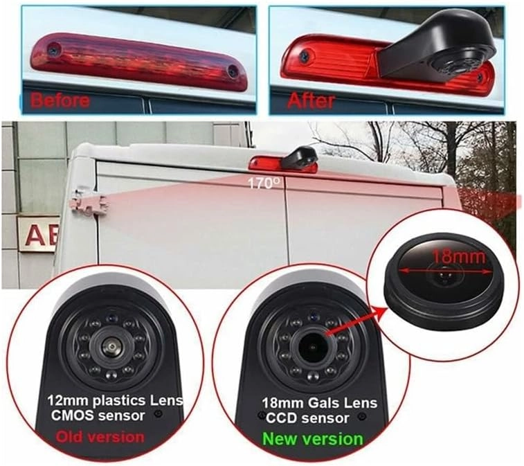 High Brake Light Reversing Camera - Night vision high-resolution