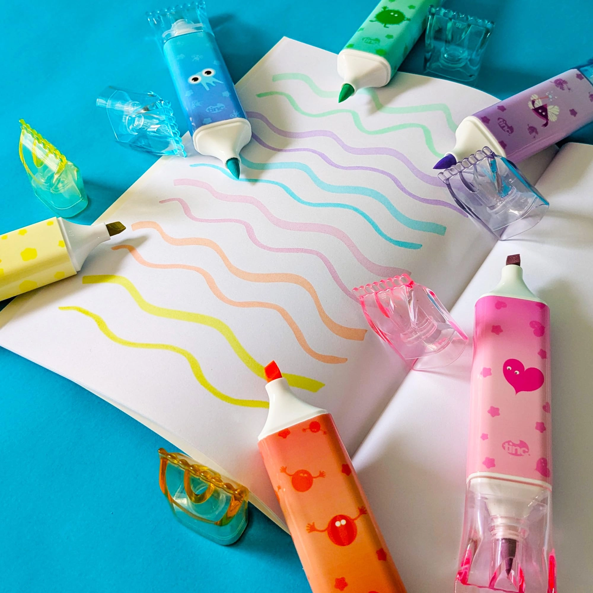 Jumbo Sweetie Shaped Highlighters - Multicolor double tip