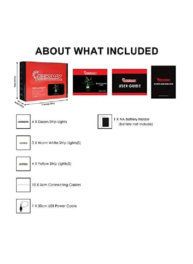 Led Lighting Kit - Steel Flowers for LEGO Bird Of Paradise 10289