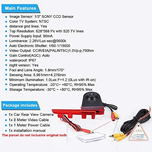 Reversing Camera - Night vision 628 x 586 pixels