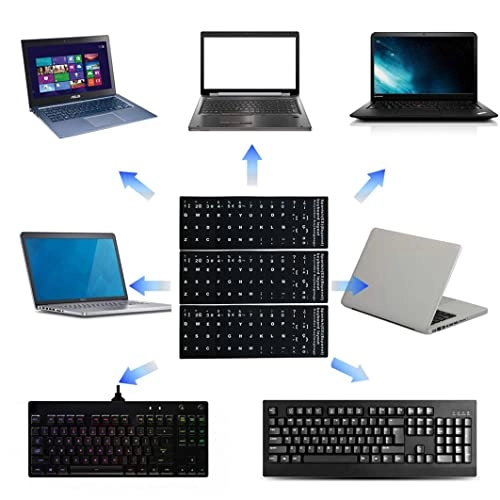 Keyboard Sticker - Black Spanish 3pcs