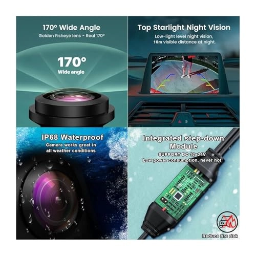 Rear View Camera - Night vision wireless 720P