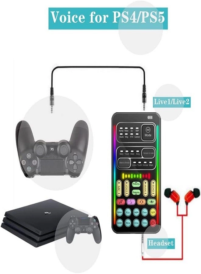 Portable Sound Card Handheld Microphone Wired Microphone