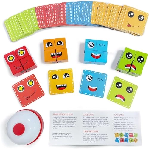 Face Change Blocks Game - 5-12 72 pieces