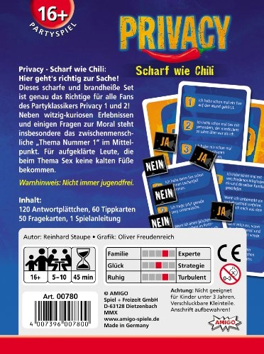 Privacy - Scharf wie Chili - Card Game (German)