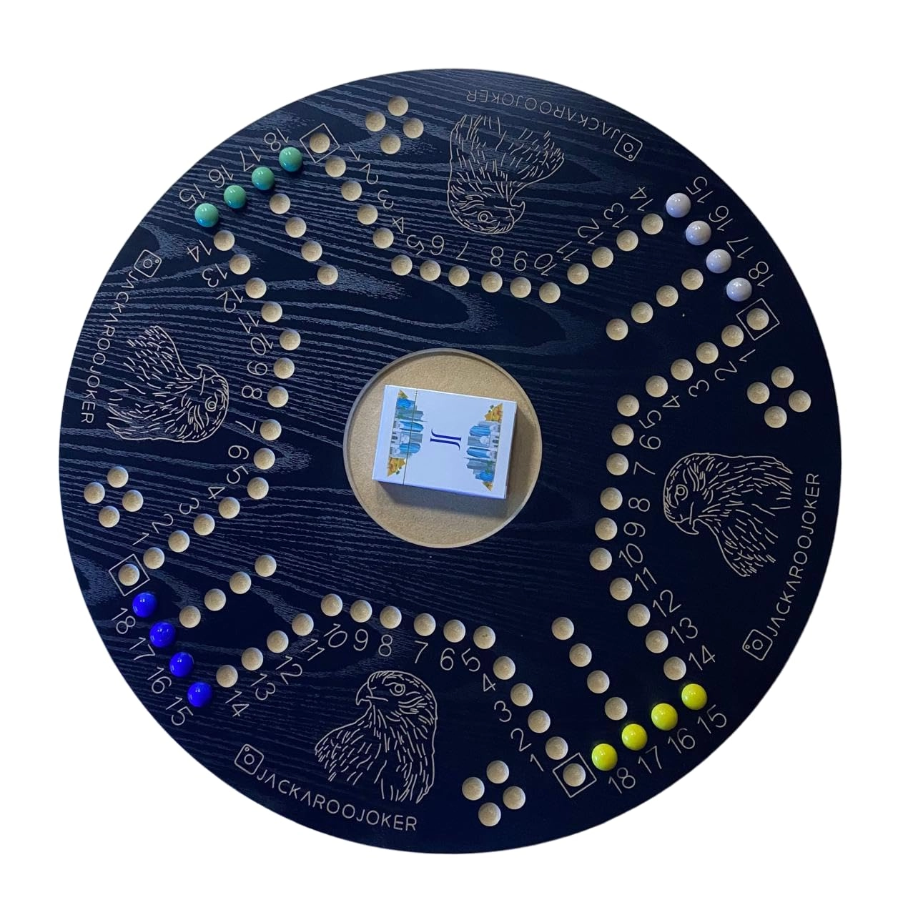 Board Game - 4 players black Wood