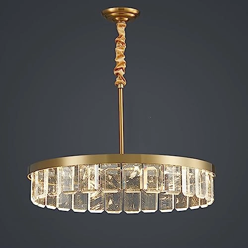 Crystal Chandelier - Golden tricolor light 100*38*30cm
