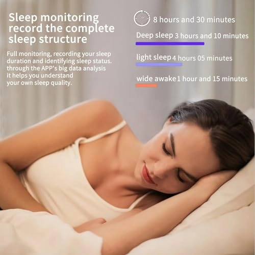 Smart Ring - IP68 Heart Rate + Charging Case - 300 mah battery