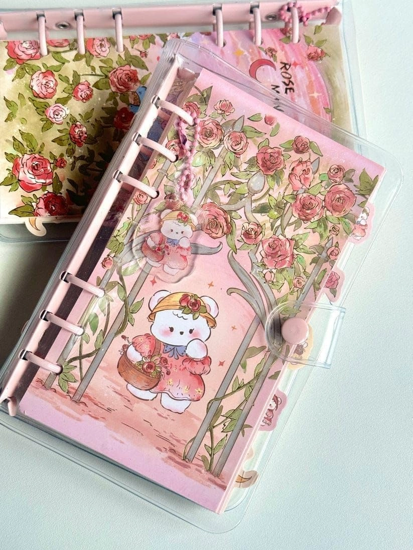 Mini Transparent Binder Spiral Diary Notebook