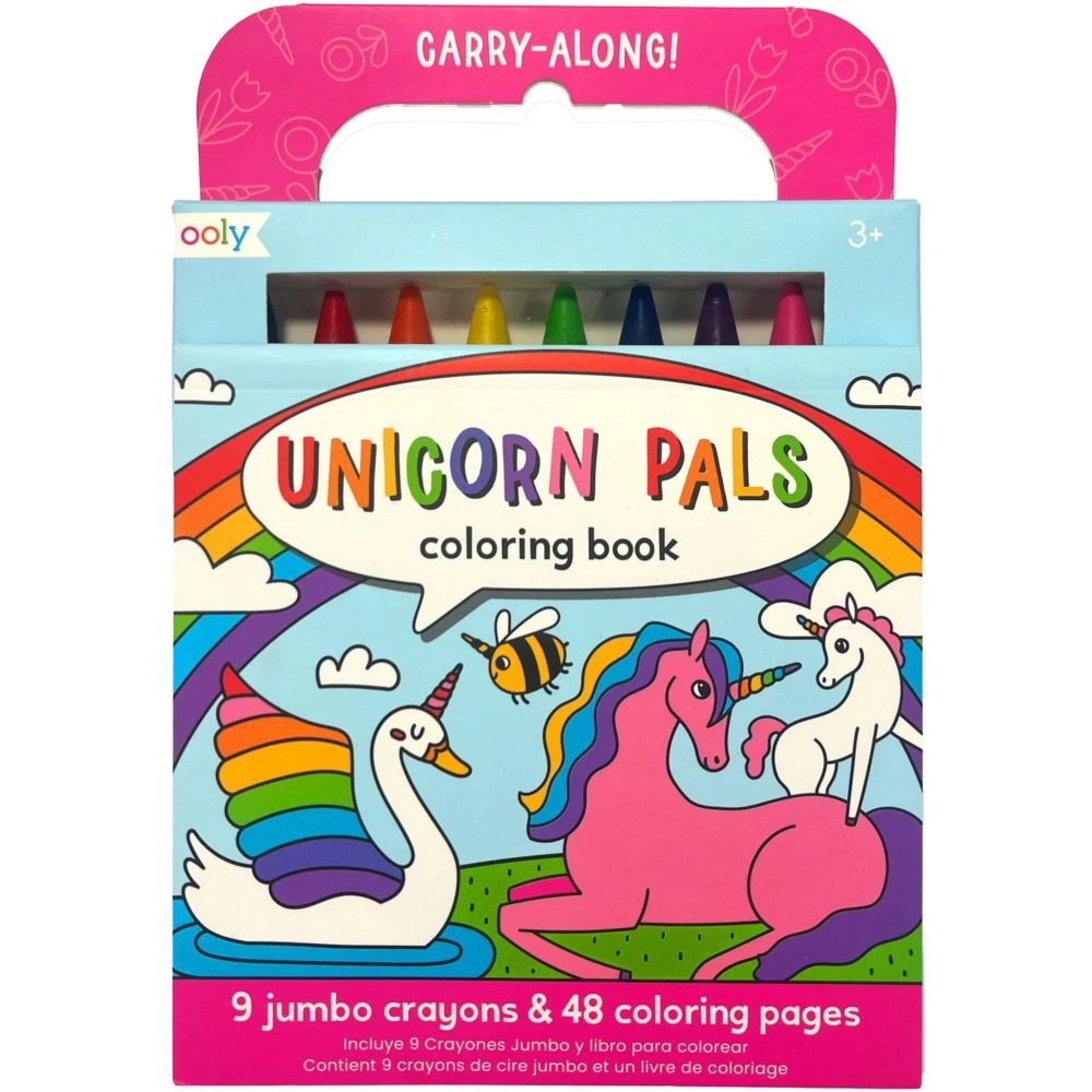 OOLY Carry Along Crayons & Coloring Book Kit - Set of 10