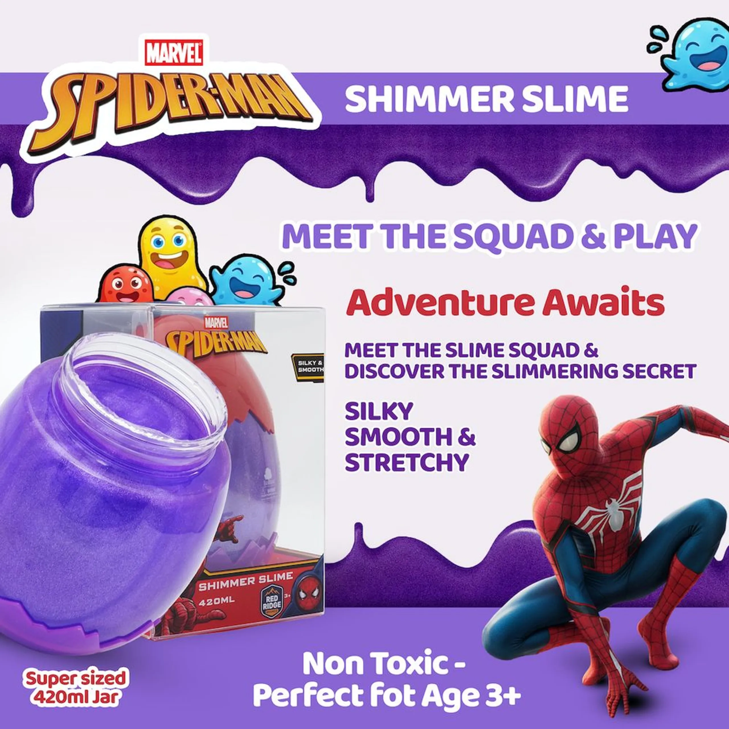 Spider-Man Shimmer Slime - 3+ years