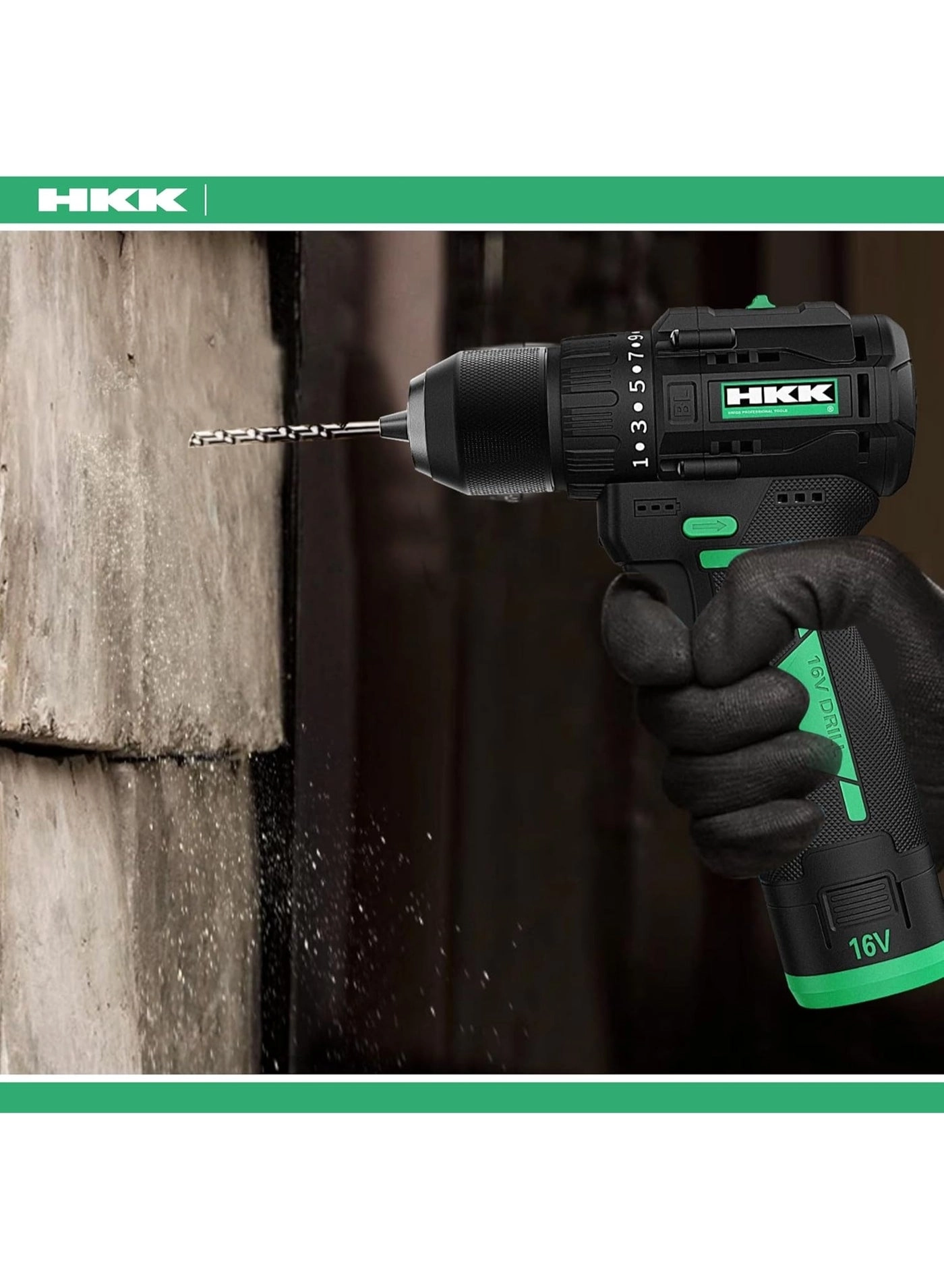 16V Cordless Drill Driver - 2000mAh