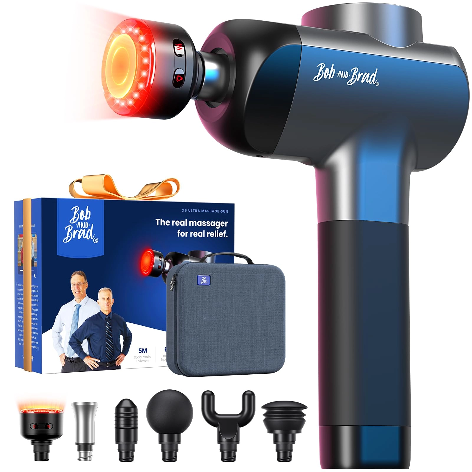 Bob and Brad X6 Pro Max Massage Gun - Heat-Cold