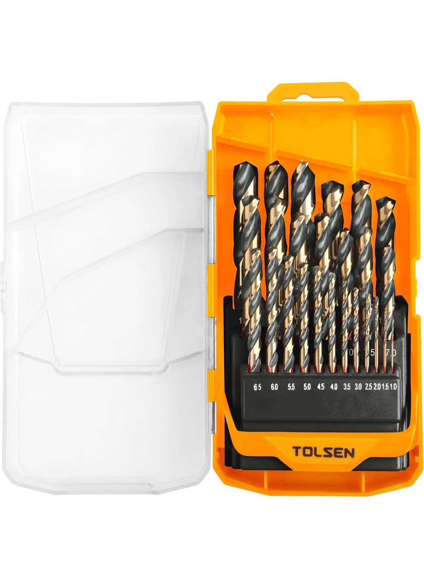 TOLSEN HSS/M2 - Steel 25 piece(s) Various sizes from 1mm to 13mm