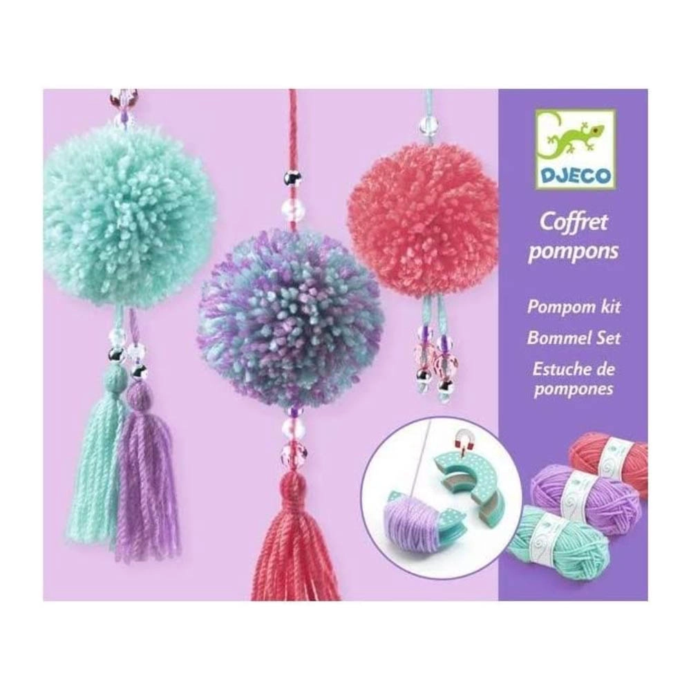 Pendant Pompoms - Pompom Set Suitable for 7 to 13 yrs