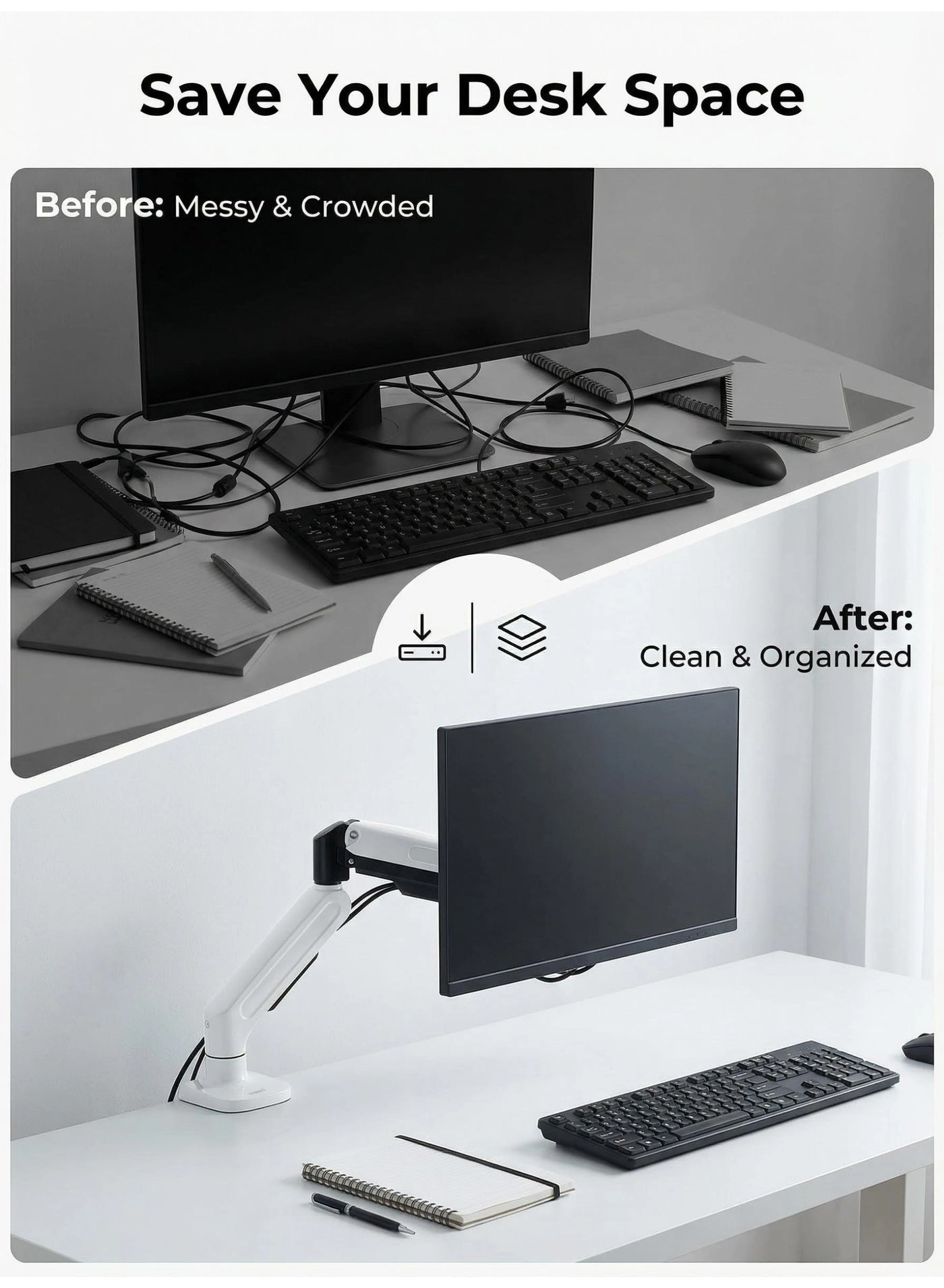 monitor arm - 17 inch to 32 inch VESA75*75mm 100*100mm