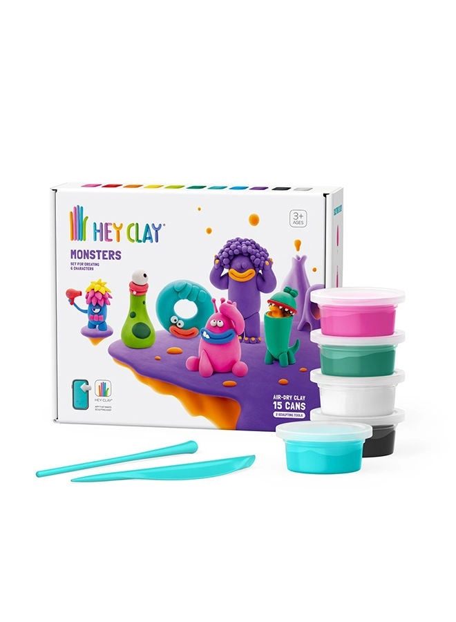 HEY CLAY Monsters Set - Organic 850g 15 pcs.
