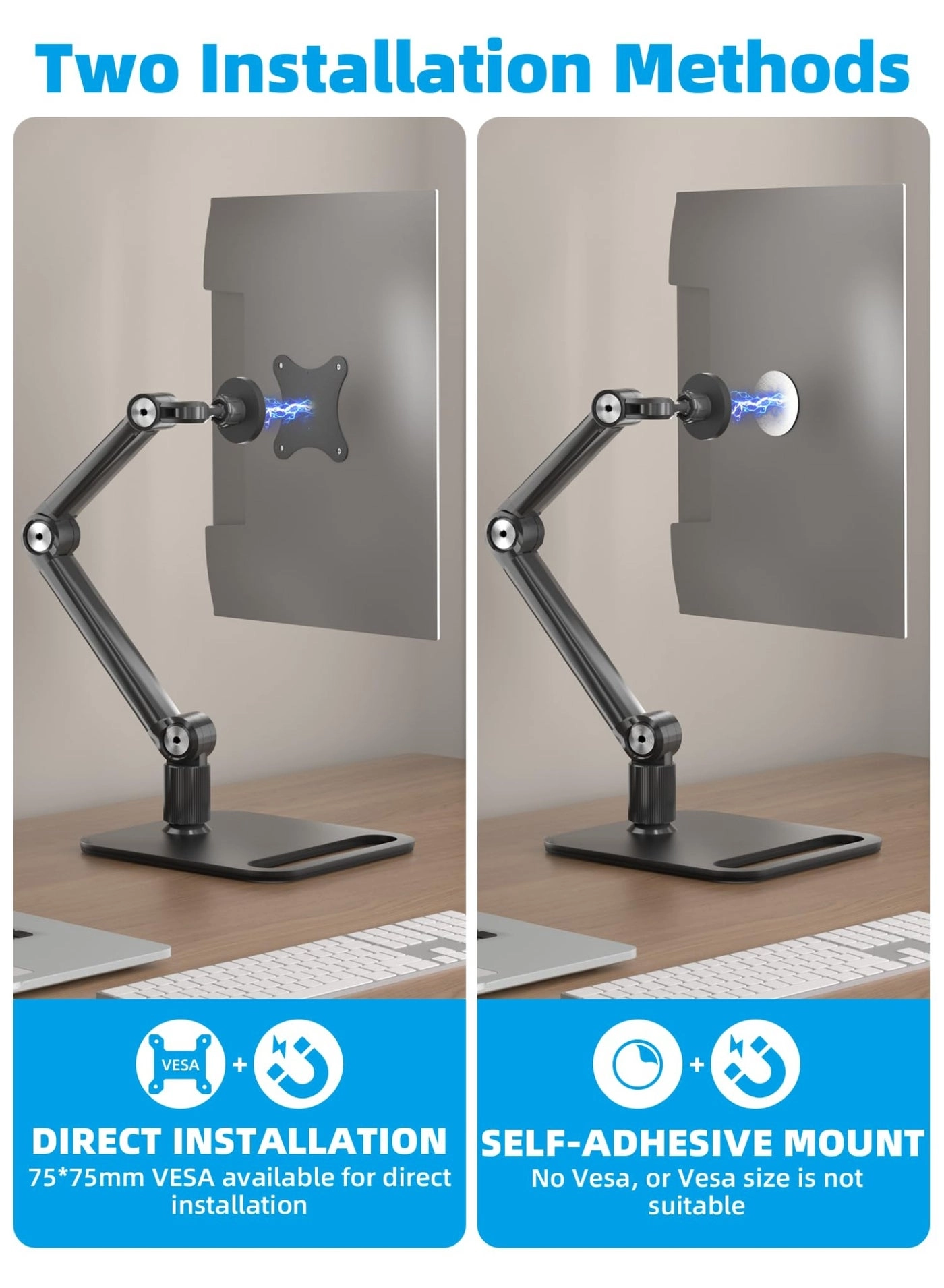 Portable Monitor Arm - 4.7-18.5 inch 75x75mm